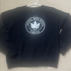 Gildan Black Crewneck Sweater with Halifax Design